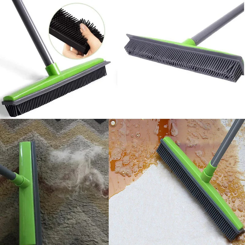 Multifunctional telescopic broom magic rubber besom cleaner pet hair removal